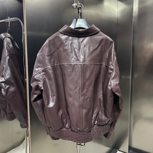 Oversized Brown Bomber Jacket For Women