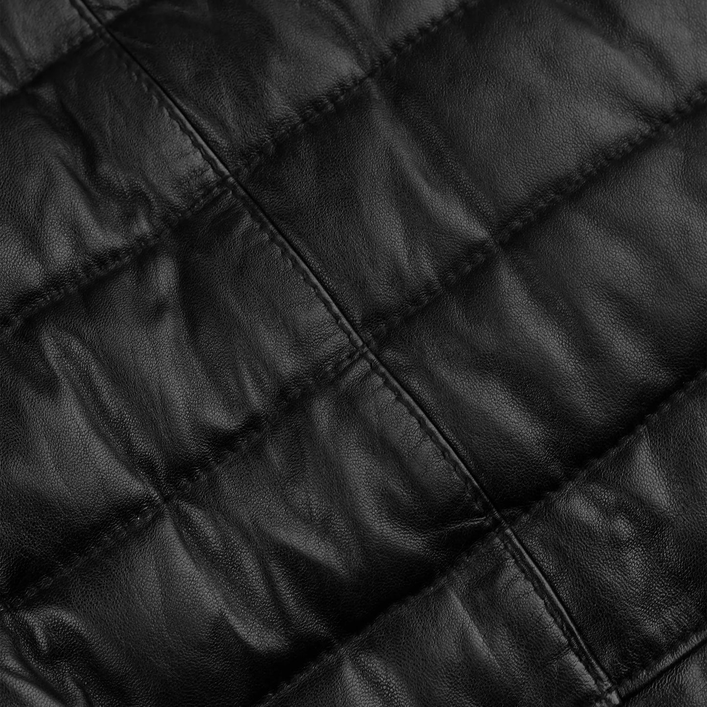 Undercover Black Puffer Leather Jacket
