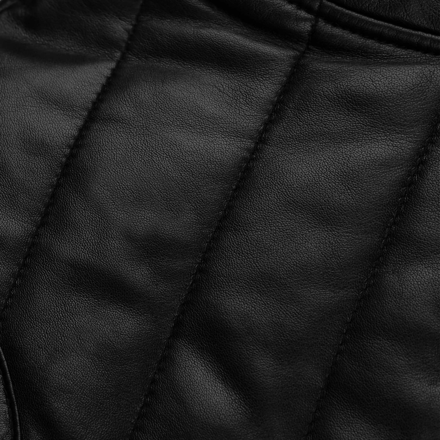 Mens Black Down Leather Jacket