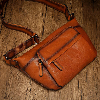 Stylish Women Leather Crossbody Bag - Compact Satchel