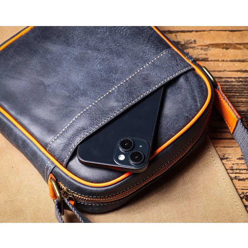 Unisex Casual Minimalist Leather Crossbody Bag