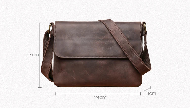 Soft Touch Mens Leather Crossbody Bag