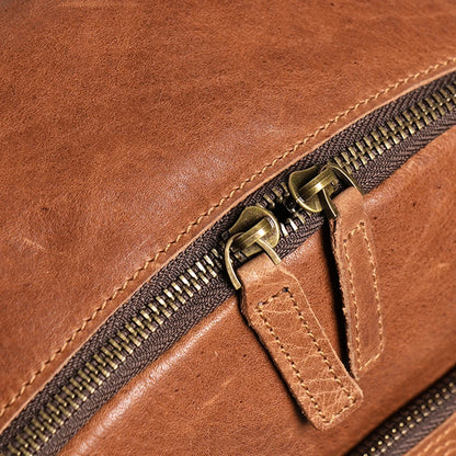 Handmade Black Leather Backpack For woman