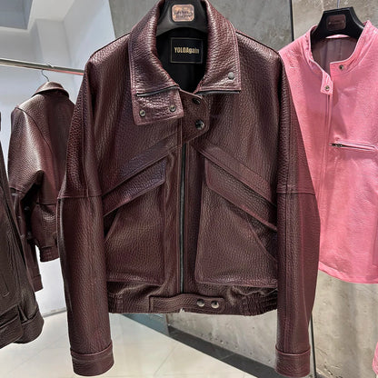 Suede Jacket Women Real Leather Jacket