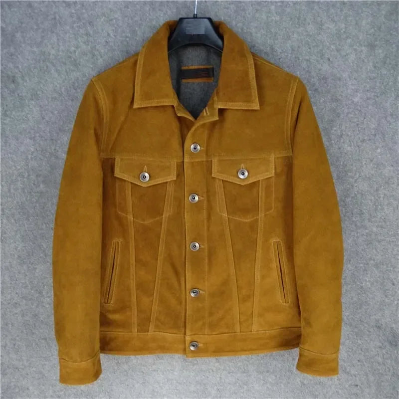 Mens Suede Leather Jacket - 3 Colors Available