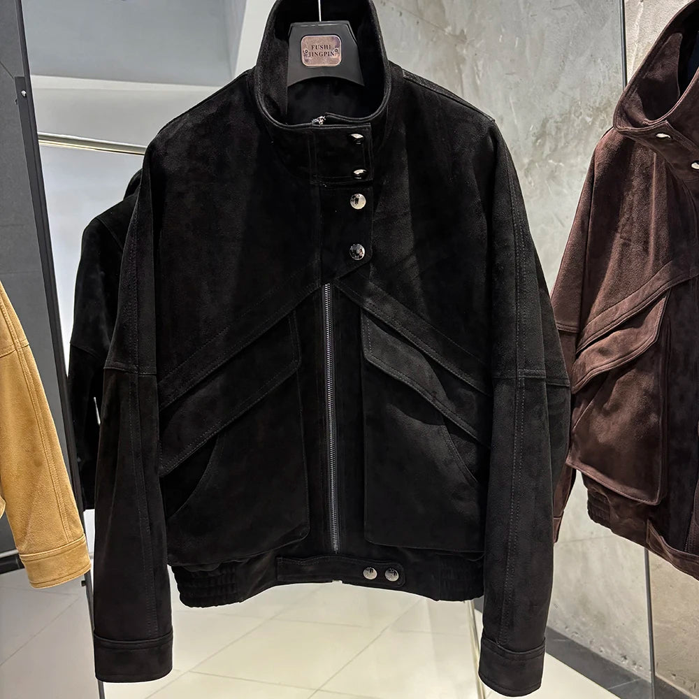 Suede Jacket Women Real Leather Jacket