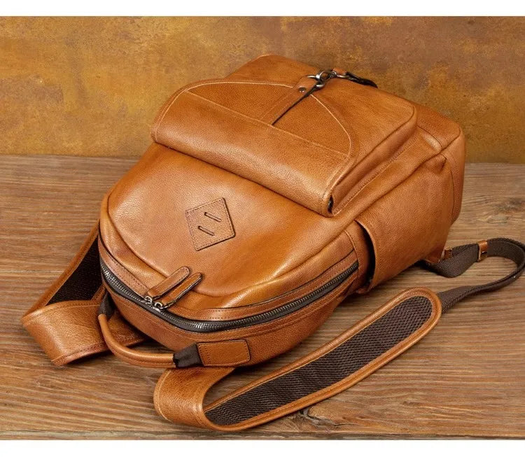 Unisex Buttery Soft Leather Backpacks - Large Capicity Bag