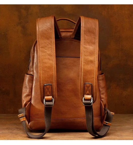 Unisex Buttery Soft Leather Backpacks - Large Capicity Bag