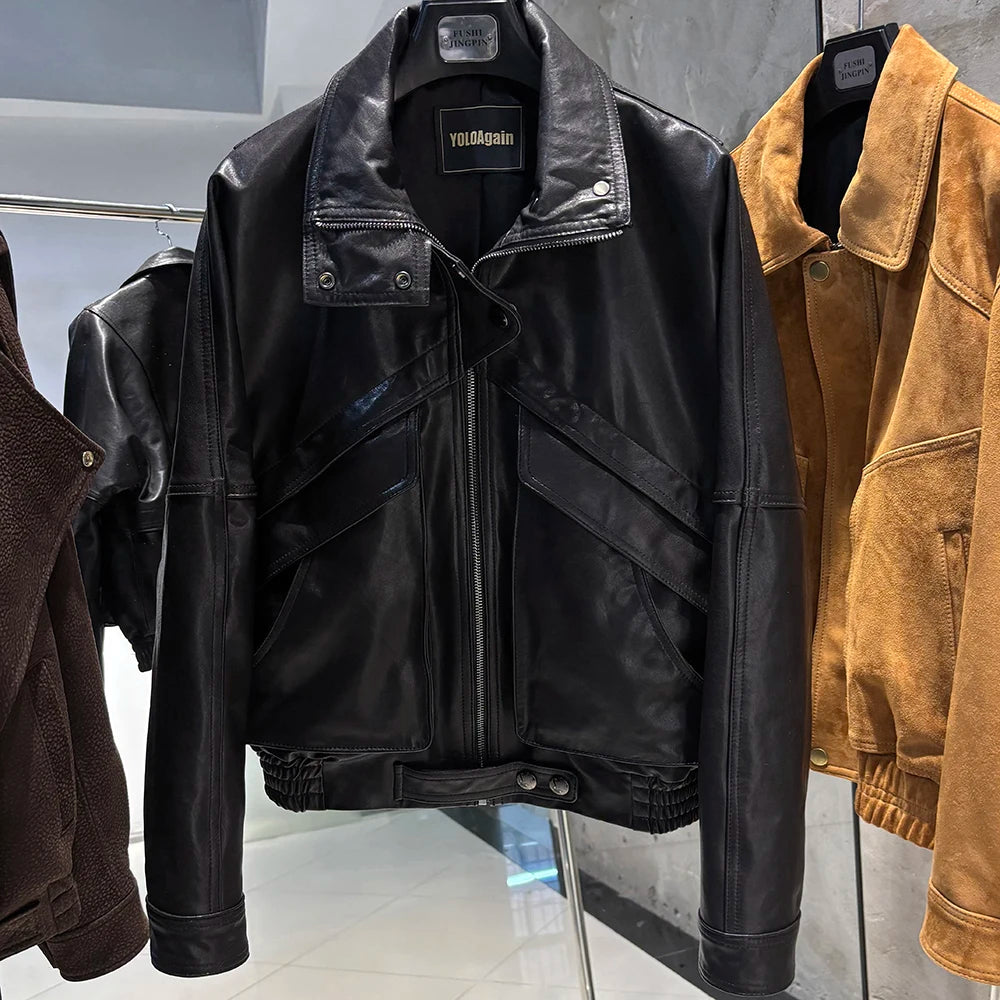 Suede Jacket Women Real Leather Jacket