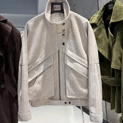Suede Jacket Women Real Leather Jacket