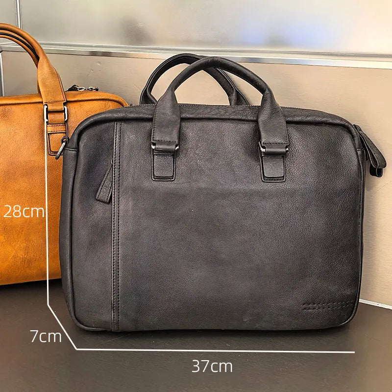 Prime Mens Leather Laptop Shoulder Bag