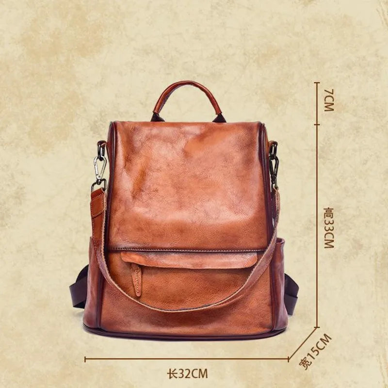 Vintage Large Capacity Woman Travel Backpack