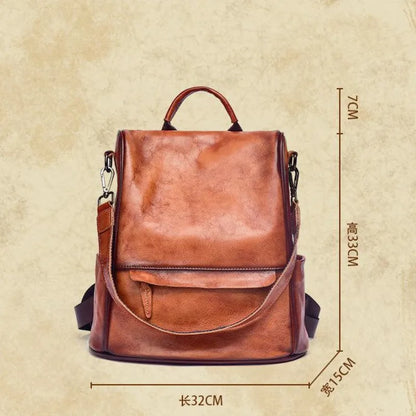 Vintage Large Capacity Woman Travel Backpack