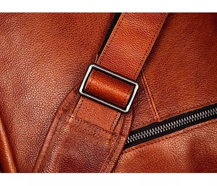 Brown Handmade Leather Backpack - Laptop Backpack