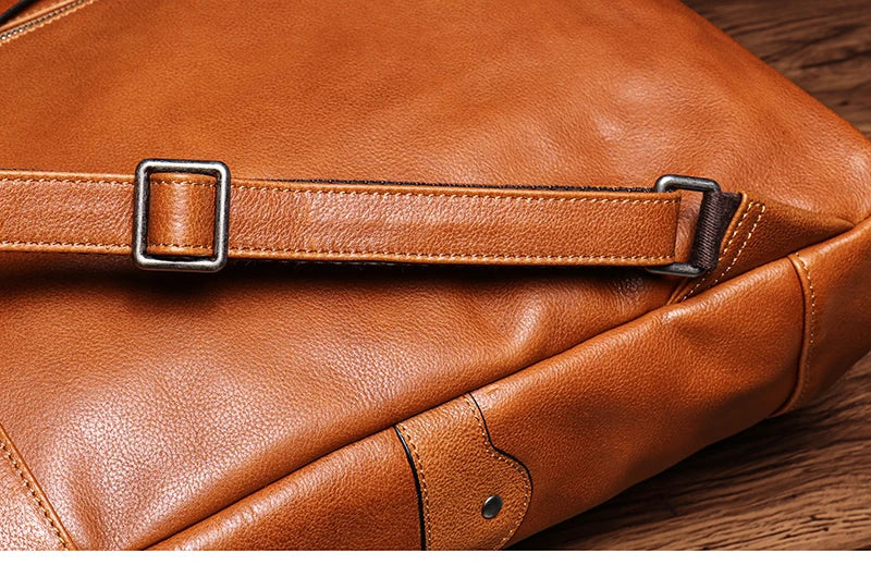 Large Capicity Brown Leather Backpack For Women