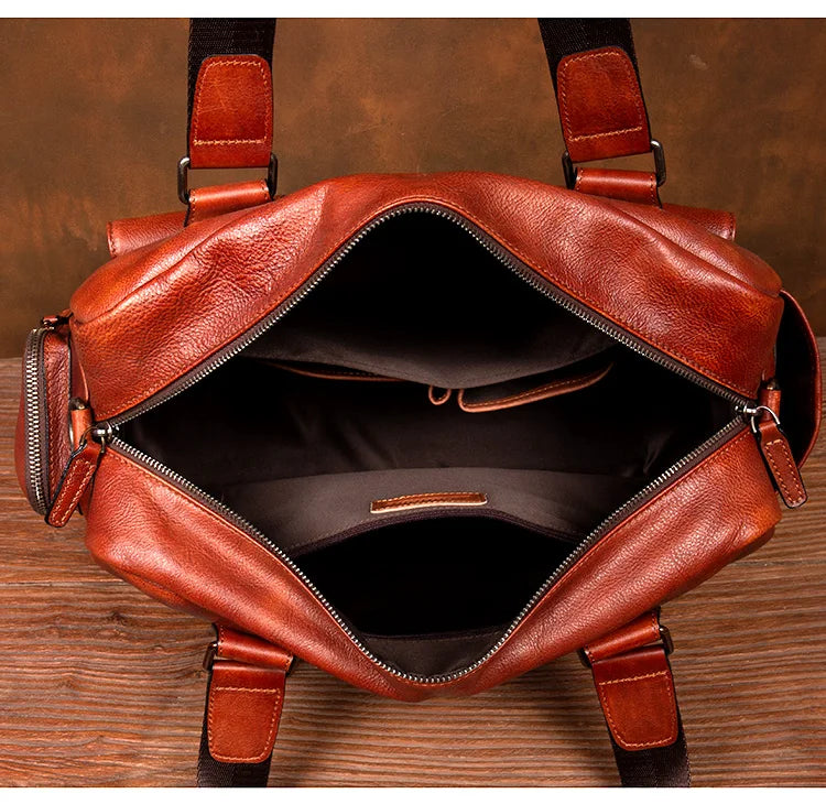 Large Capacity Leather Business Travel Bag