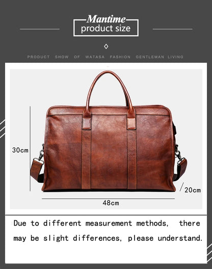 Vegetable Tanned  17-Inch Travel Business Bag