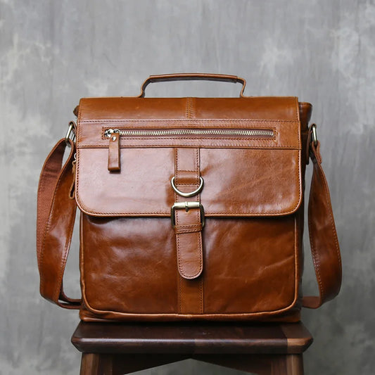 Top Layer Cowhide Large Capacity Business Commuting Bag