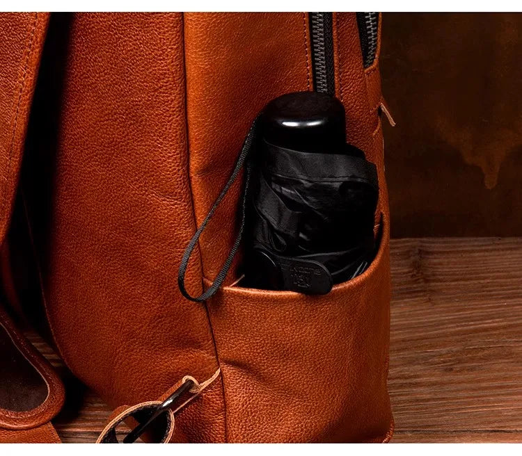 Brown Handmade Leather Backpack - Laptop Backpack