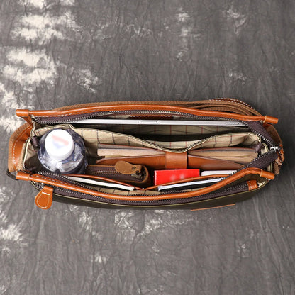 Artisan Colorblock Womens Leather Crossbody Bag