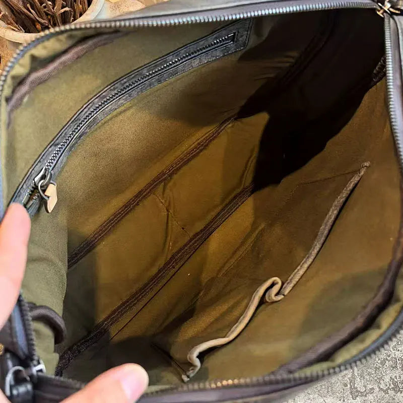 Prime Mens Leather Laptop Shoulder Bag