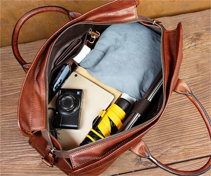 Vegetable Tanned  17-Inch Travel Business Bag