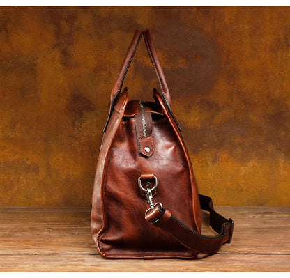 Vegetable Tanned  17-Inch Travel Business Bag
