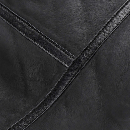 Black Sheepskin Mens Biker Jacket
