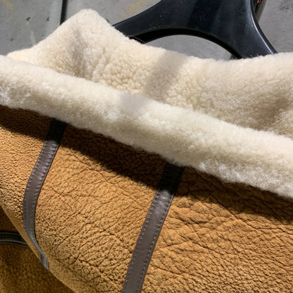 Womens Fur Lined Leather Hooded Jacket