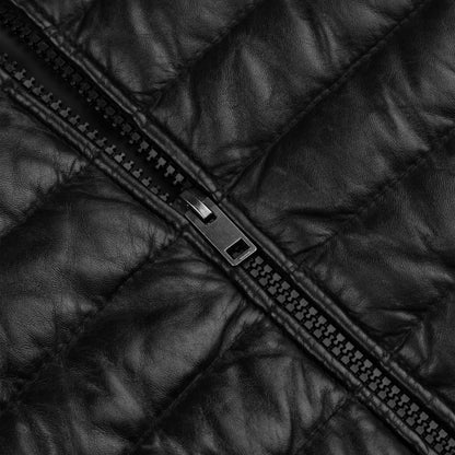 Undercover Black Puffer Leather Jacket