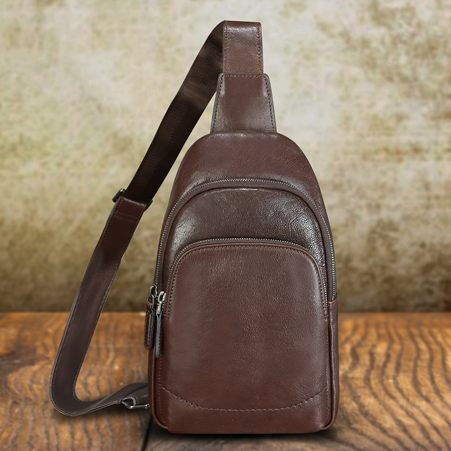 Classic Unisex Leather Sling Bags - Mini Messenger