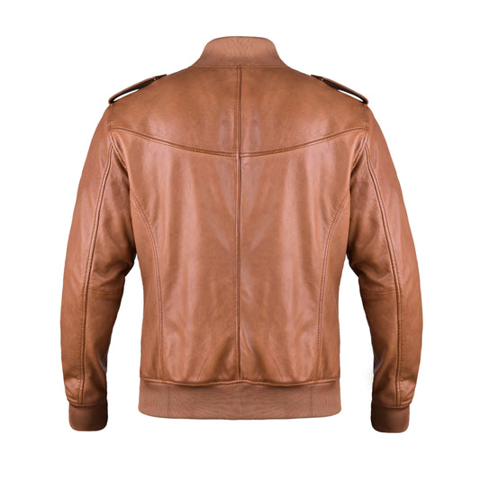 Brown B3  Mens Bomber Leather Jacket