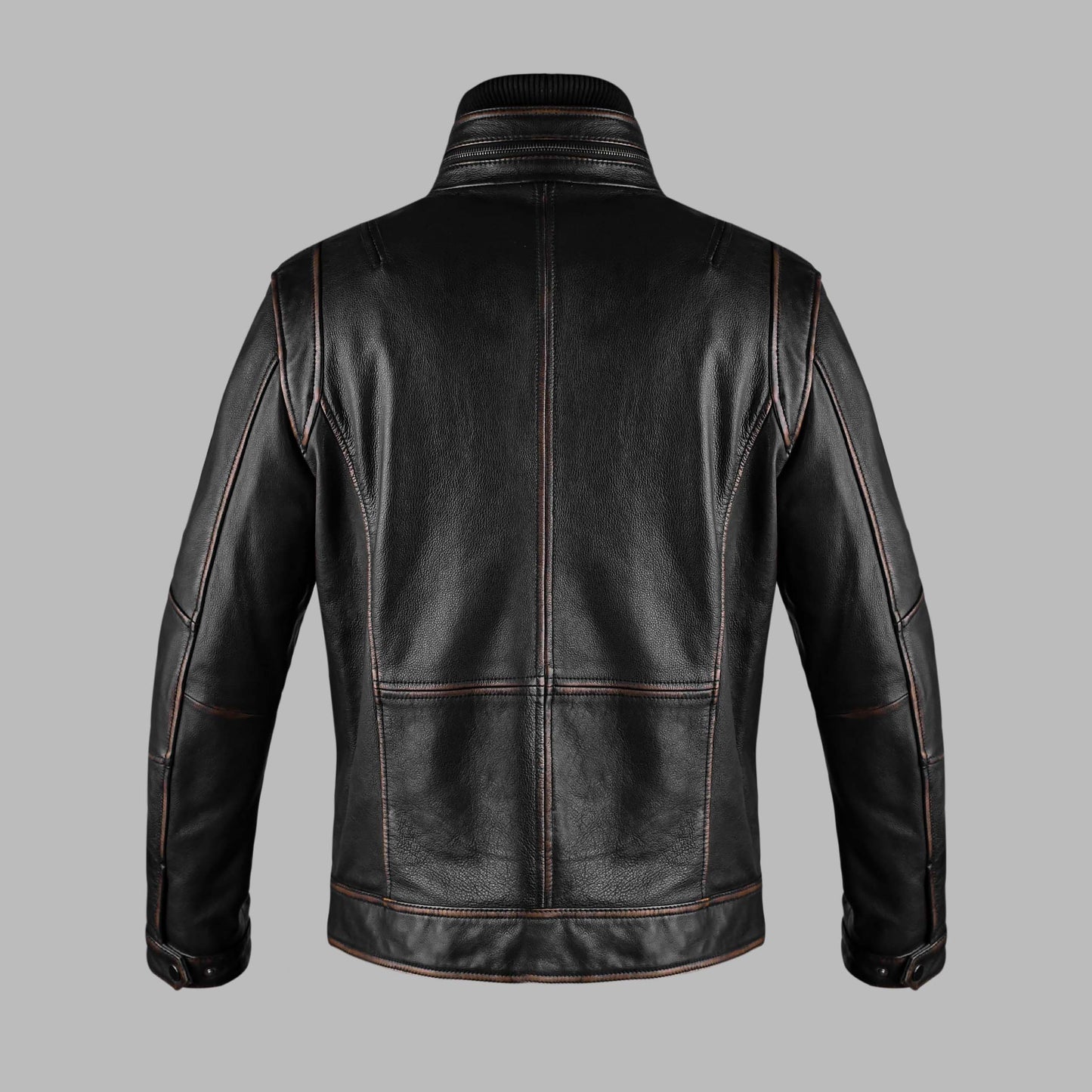 Retro Distressed Long Jacket for Men