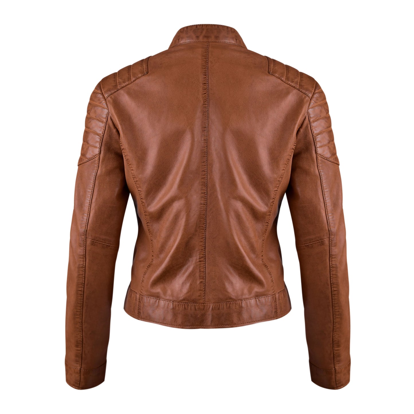 Womens Brown Biker Leather Jacket