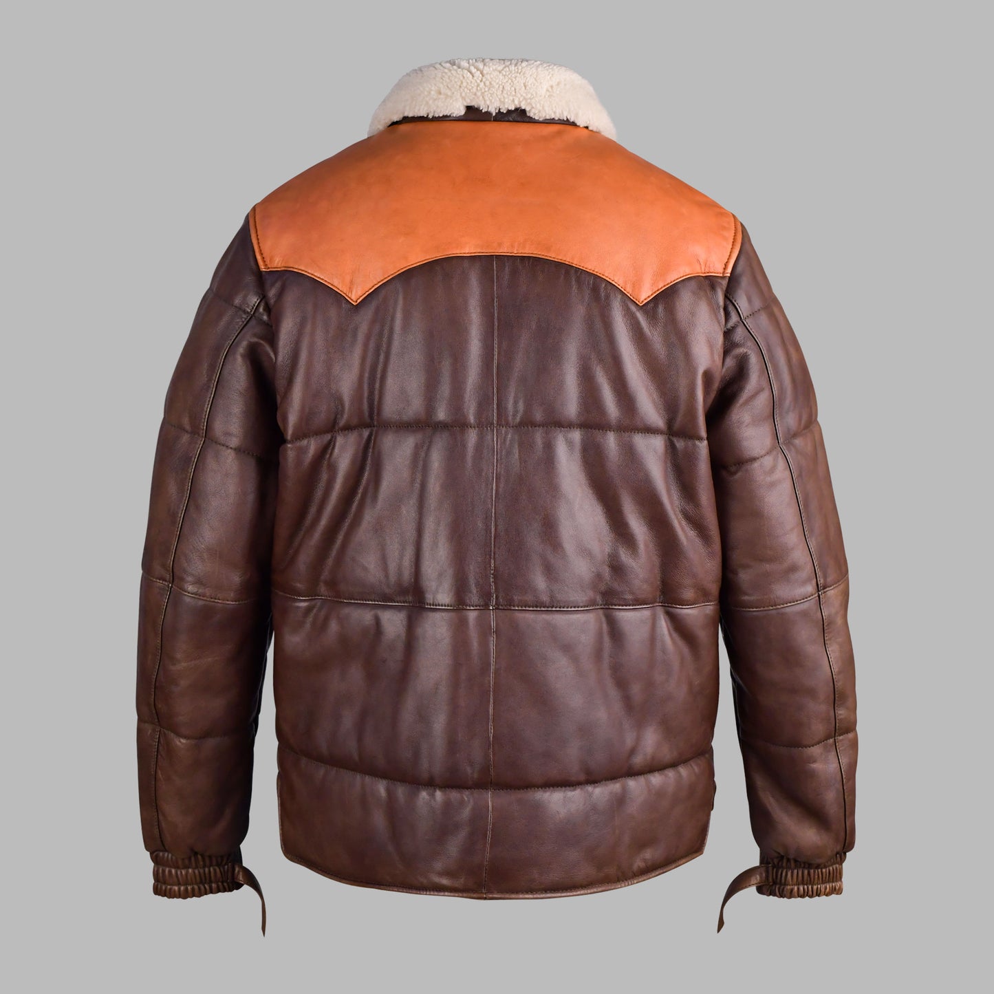 Aviator Leather Jacket Brown For Men
