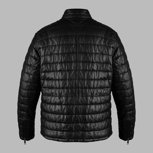 Undercover Black Puffer Leather Jacket