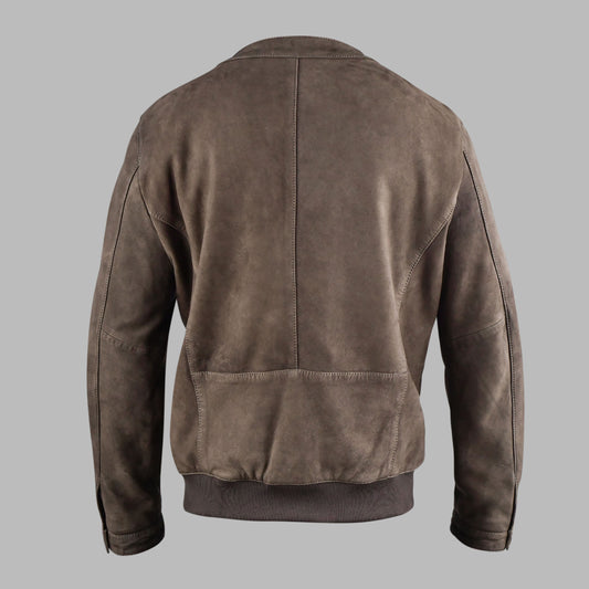 Suede Bomber Leather Jacket For Women