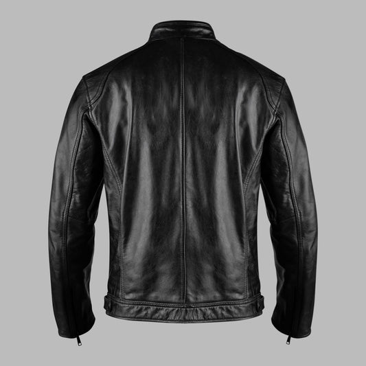 Classic Black Leather Motorcycle Leather Jacket