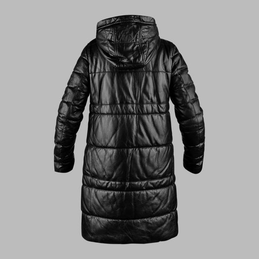 Long Black Leather Coats For Mens With Hood