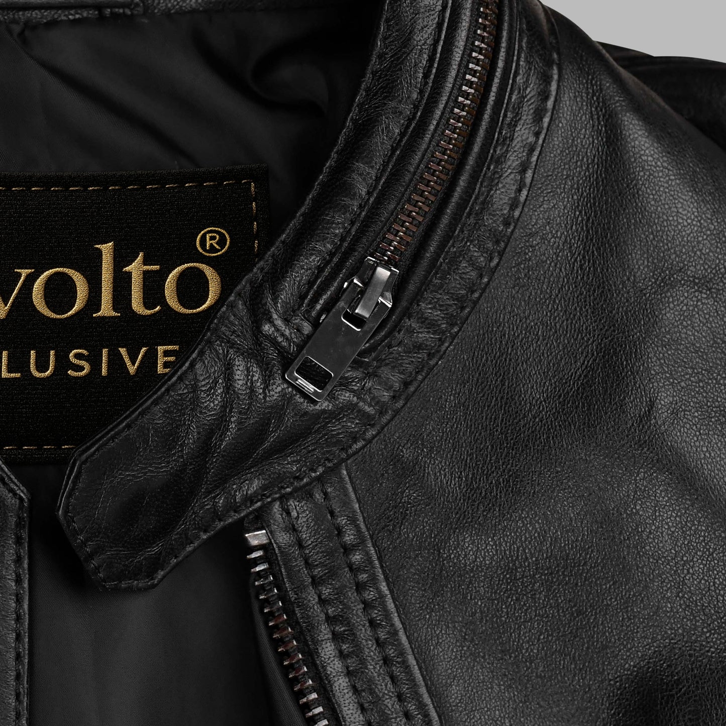 Classic Black Biker Leather Jacket For Womens