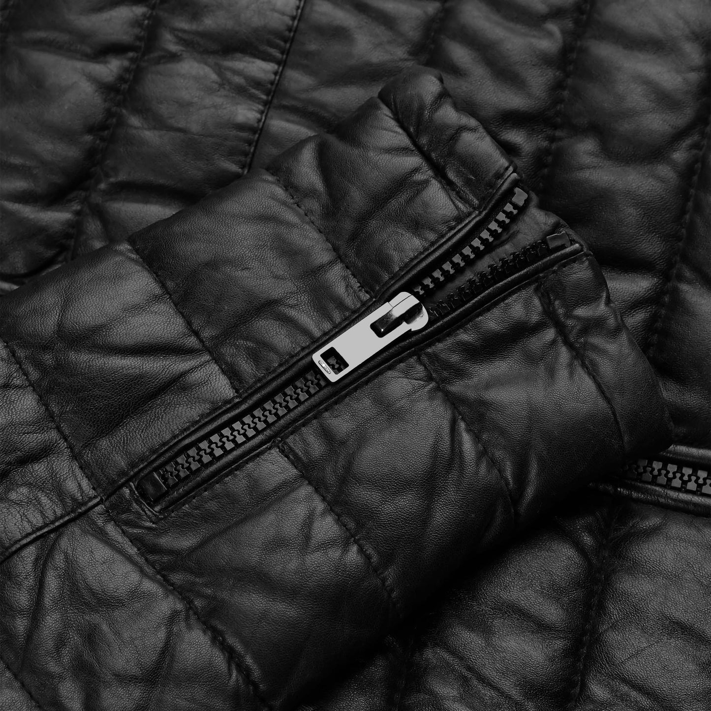 Undercover Black Puffer Leather Jacket