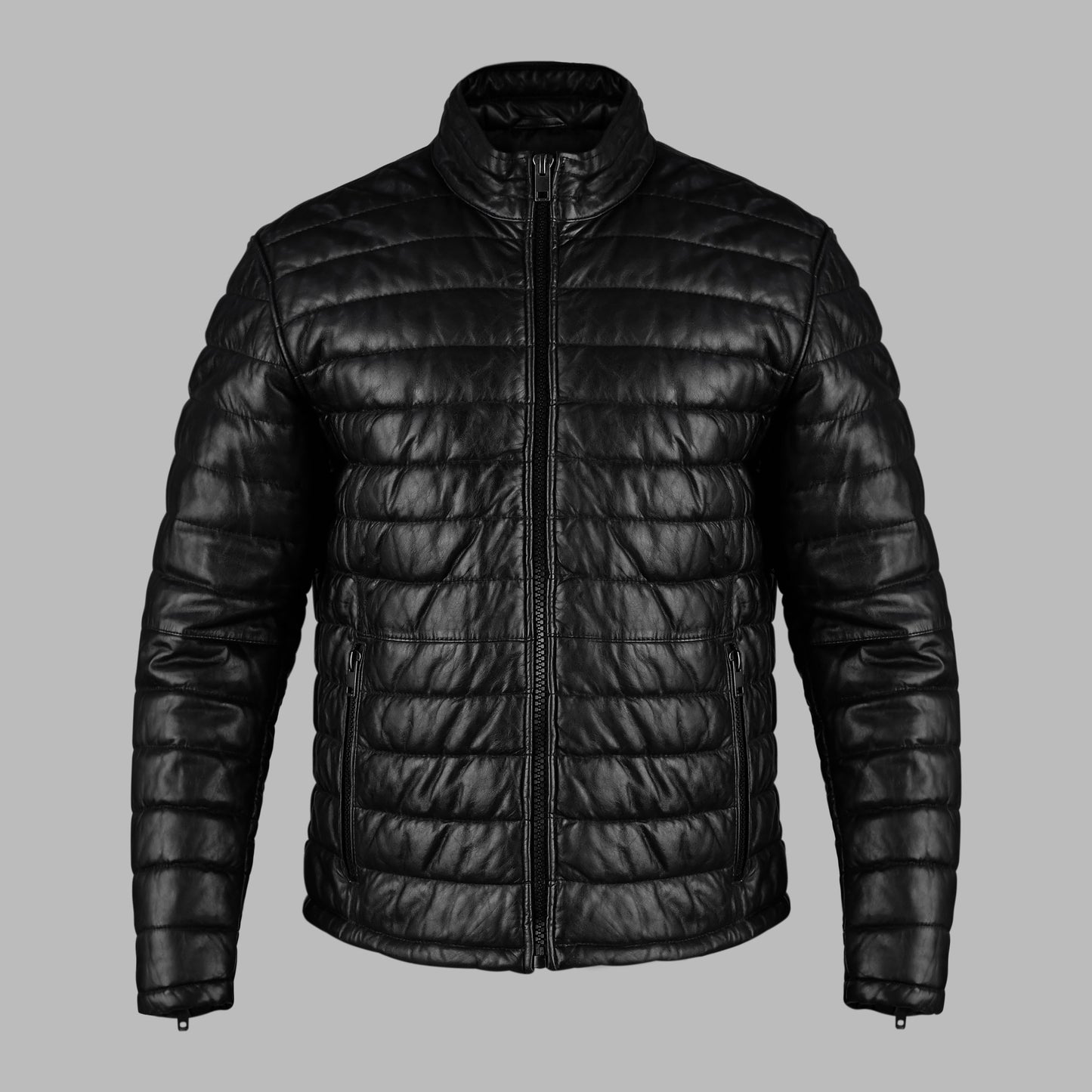Undercover Black Puffer Leather Jacket