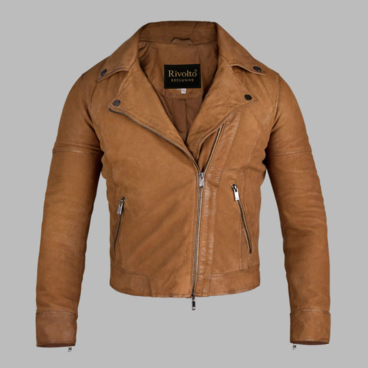 Light Tan Leather Jacket - Biker Jacket For Mens