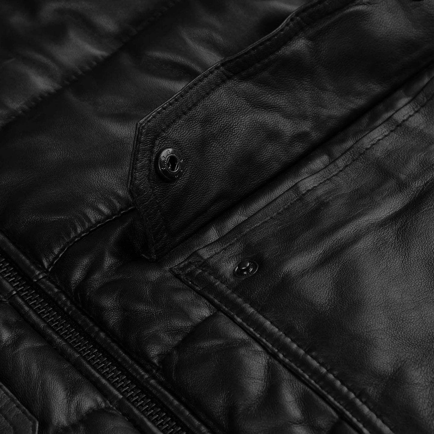 One Block Down Leather Jacket for Women