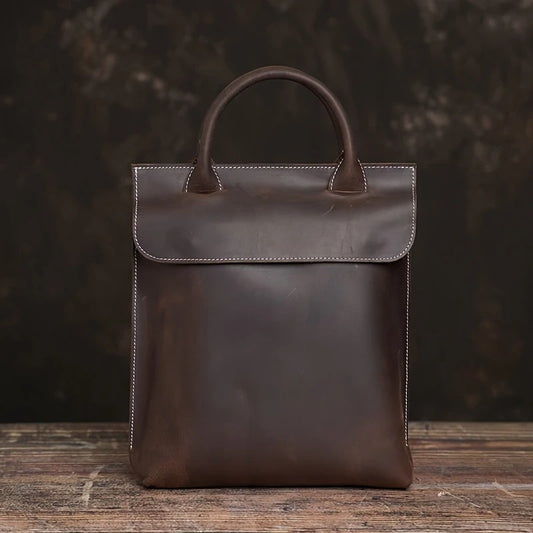 Unisex Vintage Office Leather Laptop Bag