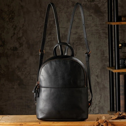 Premium  Chestnut Leather Work Backpack For Womens