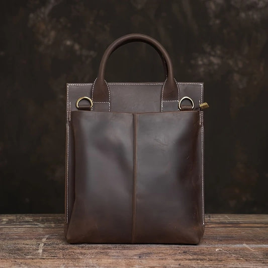 Unisex Vintage Office Leather Laptop Bag