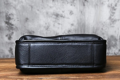 Unisex Ultra Soft Leather Vertical Laptop Bag