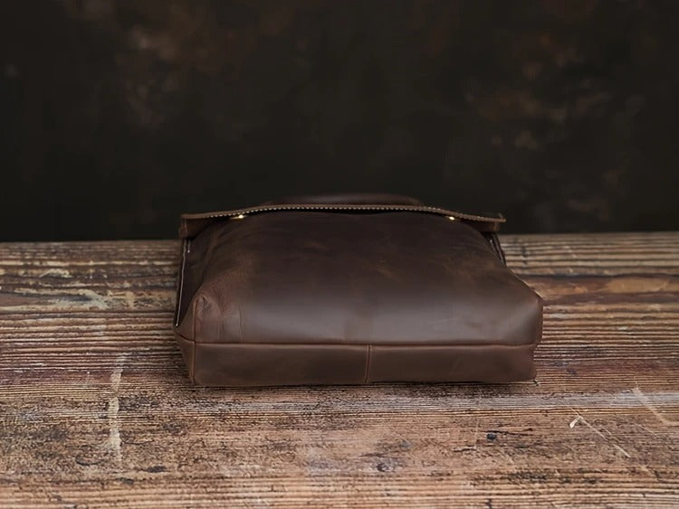 Unisex Vintage Office Leather Laptop Bag
