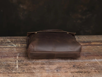 Unisex Vintage Office Leather Laptop Bag